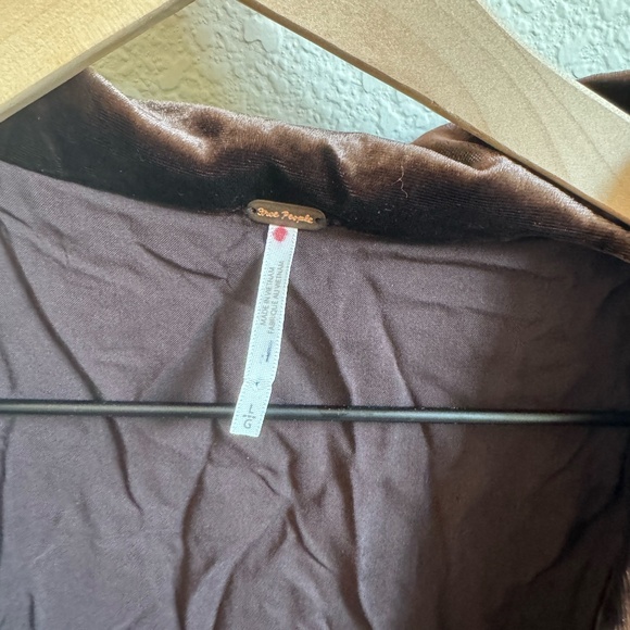 FREE PEOPLE BROWN VELVET BLAZER ROMPER (L) - Picture 2 of 4